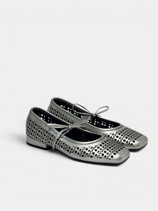 Ballet Flats Creta Silver